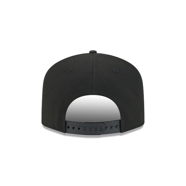 PITTSBURGH PENGUINS 9FIFTY A-FRAME NEW ERA NHL BLACK SCRIPT SNAPBACK HAT