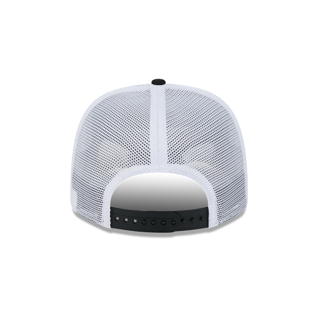 SAN JOSE SHARKS NEW ERA NHL 9SEVENTY BLACK ROPE TRUCKER SNAPBACK HAT