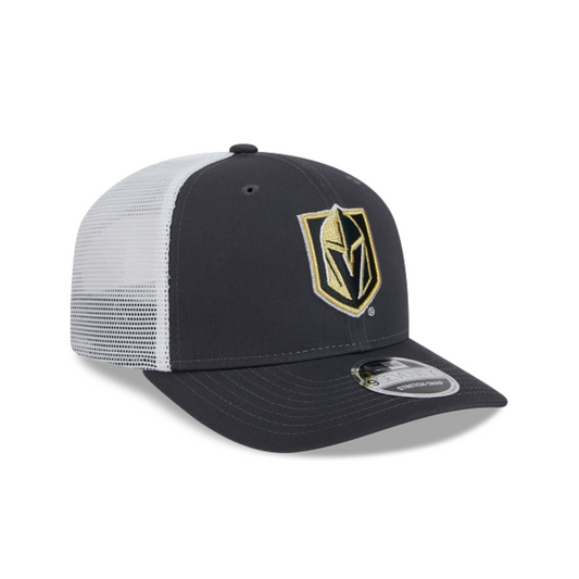 LAS VEGAS KNIGHTS NEW ERA NHL 9SEVENTY GREY TRUCKER SNAPBACK HAT