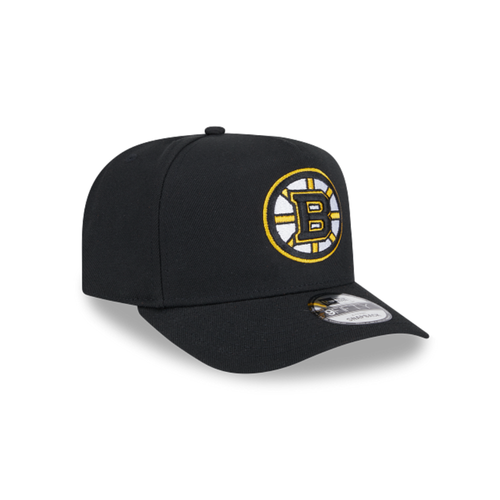 BOSTON BRUINS 9FIFTY A-FRAME NEW ERA NHL BLACK SNAPBACK HAT
