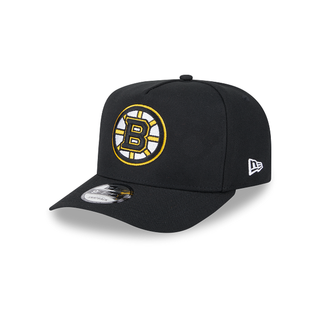 BOSTON BRUINS 9FIFTY A-FRAME NEW ERA NHL BLACK SNAPBACK HAT