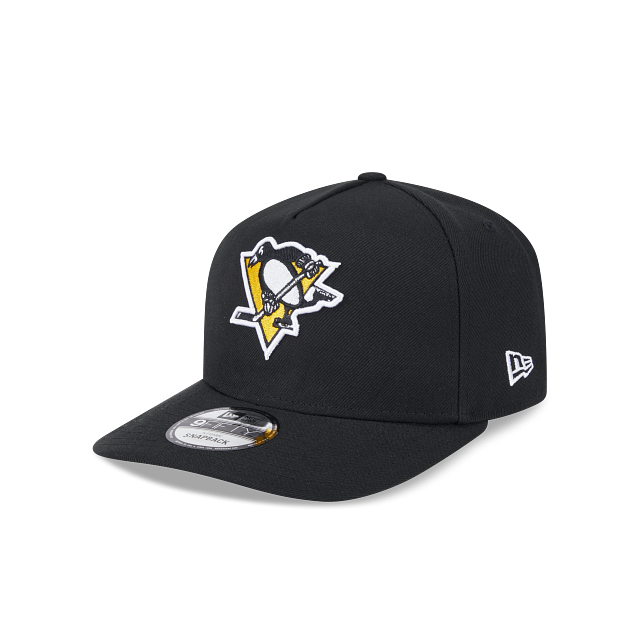 PITTSBURGH PENGUINS 9FIFTY A-FRAME NEW ERA NHL BLACK SNAPBACK HAT