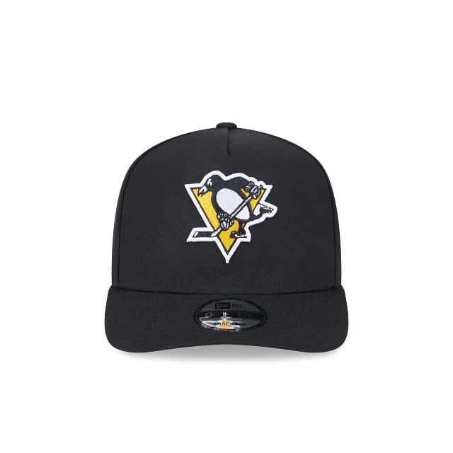 PITTSBURGH PENGUINS 9FIFTY A-FRAME NEW ERA NHL BLACK SNAPBACK HAT