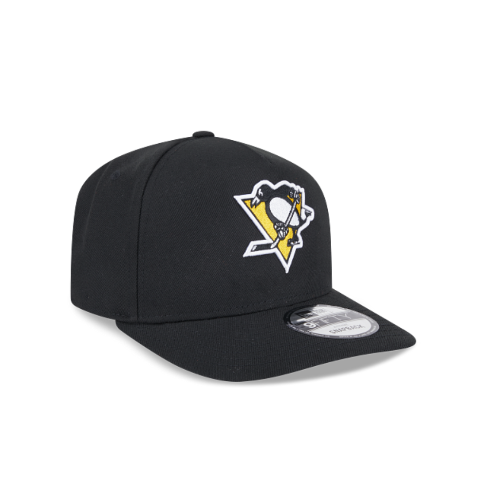 PITTSBURGH PENGUINS 9FIFTY A-FRAME NEW ERA NHL BLACK SNAPBACK HAT