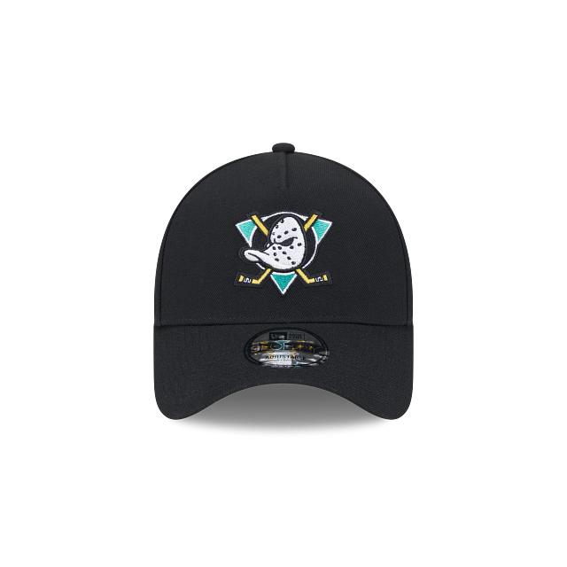 ANAHEIM DUCKS 9FORTY A-FRAME NEW ERA BLACK SNAPBACK HAT