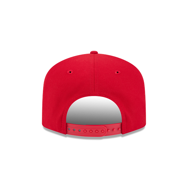 MONTREAL CANADIENS 9FIFTY A-FRAME NEW ERA NHL RED SCRIPT SNAPBACK HAT