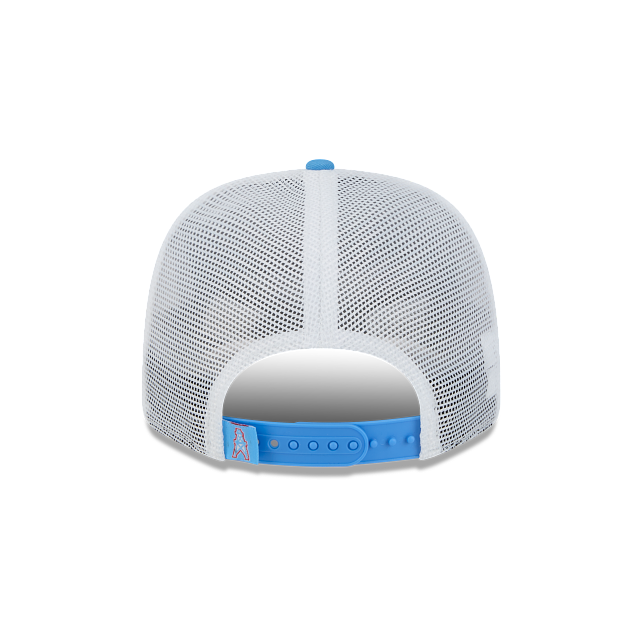 HOUSTON OILERS NEW ERA NFL 9SEVENTY ADJUSTABLE BLUE TRUCKER SNAPBACK HAT