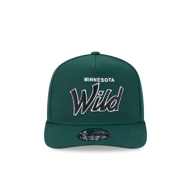 MINNESOTA WILD 9FIFTY A-FRAME NEW ERA NHL GREEN SCRIPT SNAPBACK HAT