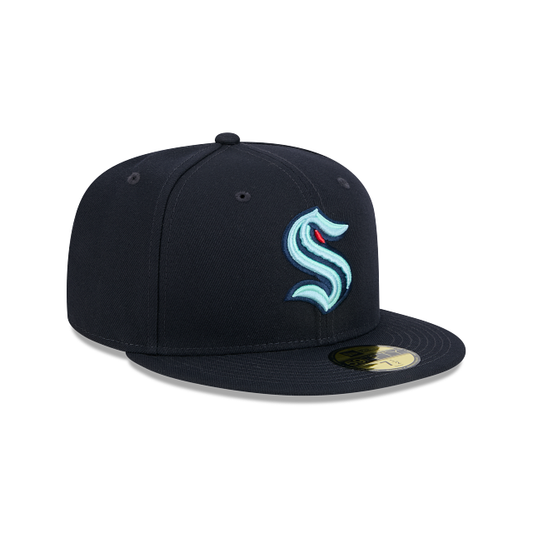 SEATTLE KRAKEN NEW ERA NHL 59FIFTY NAVY FITTED HAT