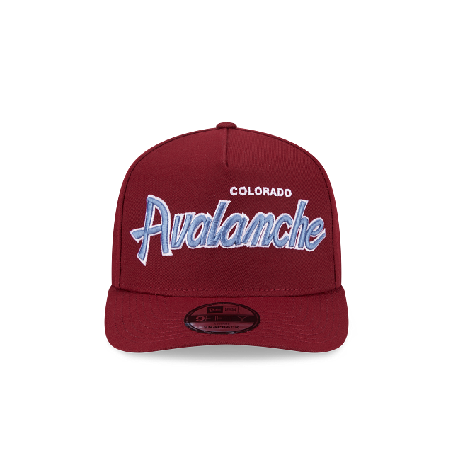 COLORADO AVALANCHES 9FIFTY A-FRAME SCRIPT NEW ERA NHL MAROON SNAPBACK HAT