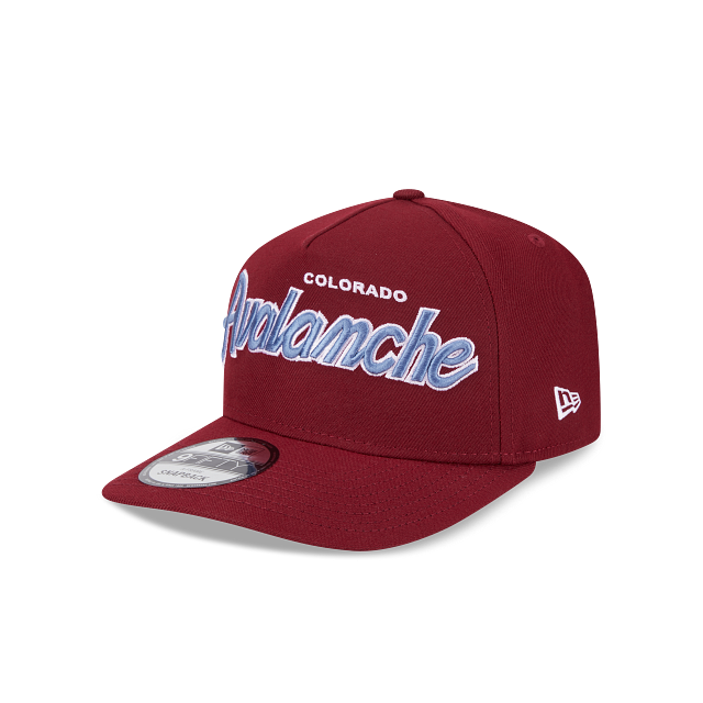 COLORADO AVALANCHES 9FIFTY A-FRAME SCRIPT NEW ERA NHL MAROON SNAPBACK HAT