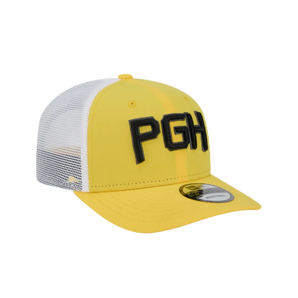 PITTSBURGH PIRATES 9SEVENTY NEW ERA YELLOW TRUCKER SNAPBACK HAT