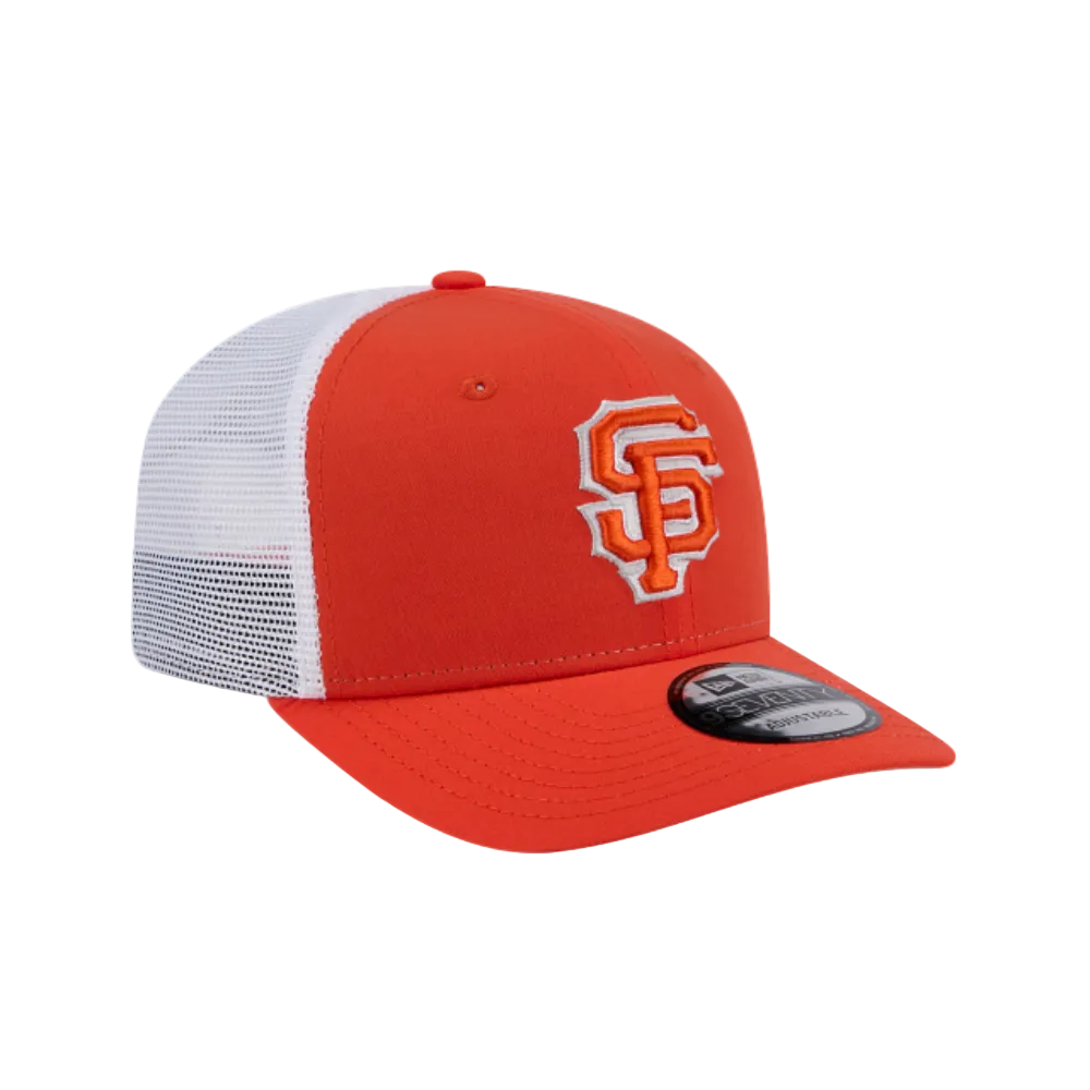 SAN FRANCISCO GIANTS 9SEVENTY NEW ERA ORANGE TRUCKER SNAPBACK HAT