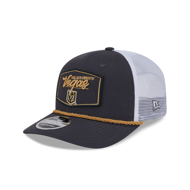 LAS VEGAS KNIGHTS NEW ERA NHL 9SEVENTY GREY ROPE TRUCKER SNAPBACK HAT