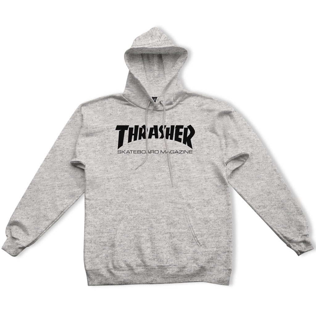THRASHER SKATE MAG LOGO HOODIE - GREY