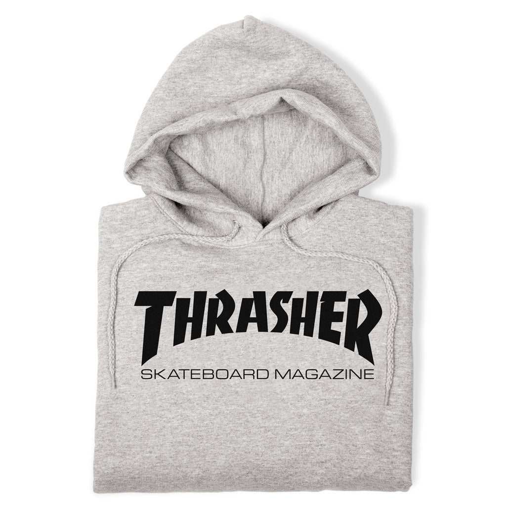 THRASHER SKATE MAG LOGO HOODIE - GREY