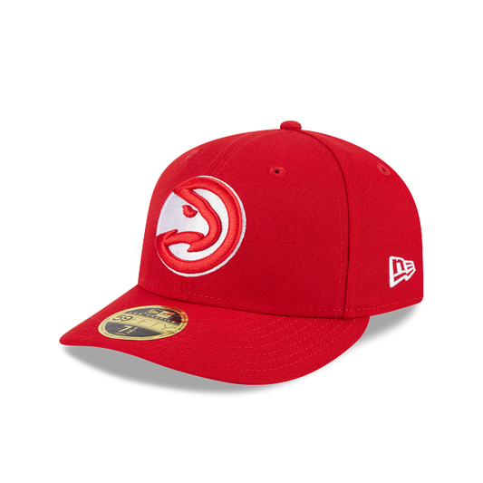 ATLANTA HAWKS 59FIFTY NEW ERA LOW PRO RED LOGO FITTED HAT