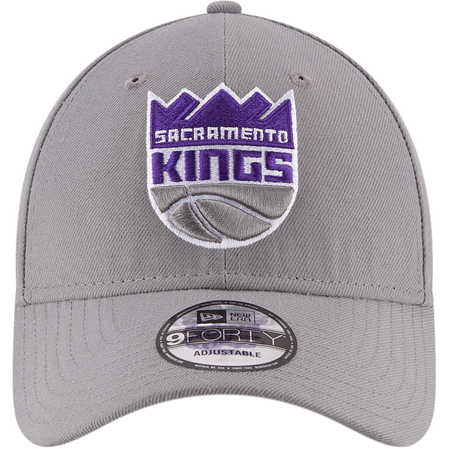 SACRAMENTO KINGS NEW ERA 9FORTY GRAY ADJUSTABLE VELCRO HAT